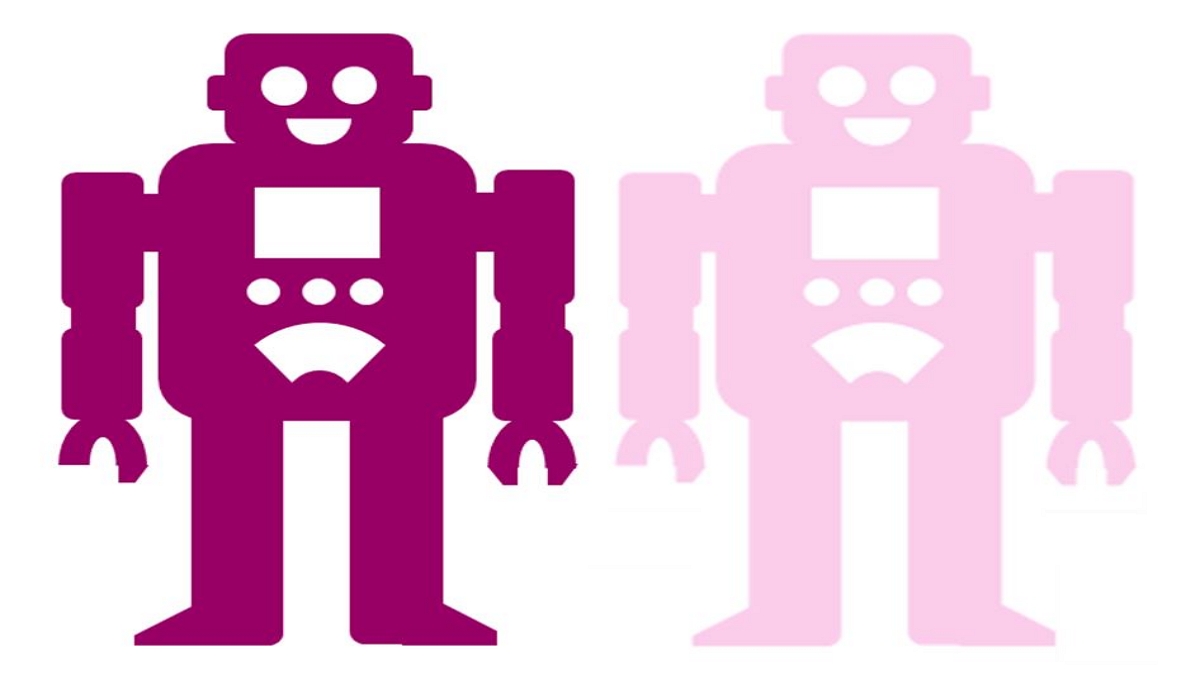 zwei lachende Roboter symbolisieren den AdRobot von ArgYou